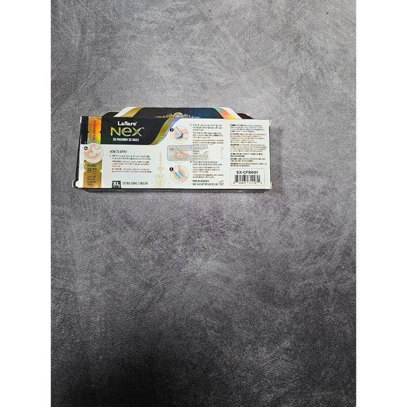 Laflare NEX 3D NAIL, XLONG Length Acrylic Fake Press On Nails Crystal Indigo - Picture 2 of 4